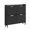 SoBuy FSR100-E-SCH hängande skoskåp med sensorljus 19 cm för hall | Skohylla med LED-belysning, för entré, hall och små lägenheter, smal design