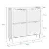 SoBuy FSR100-E-W Skåp hängande skor med 19 cm LED för entré | Elegant förvaring för entré och hall, modern design med LED-belysning, idealisk för små utrymmen