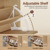 SoBuy FSR212-N smal skoskåp - skoskåp i trä 24 cm brett, stor kapacitet för skor upp till storlek 47, nordisk design, idealisk för hall, entré, familj, färg trä, mått 60x24x95 cm