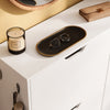 SoBuy FSR220-W Skoställ, skoskåp, smalt 24 cm – nordisk design – fällbart skåp, 12 par + 3 sidor för hall, entré, liten lägenhet, vuxna, vit, 84 × 24 × 122 cm