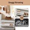 SoBuy FSR82-L-W Hallbänk med Förvaring 75×24×51 cm – FSC®-certifierad – Vit