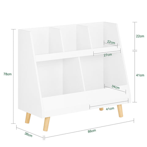 Sobuy bērnu plauktu rotaļlietu glabāšanas grāmatu skapis bērniem KMB19-W