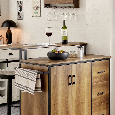 Sobuy virtuves sala uz riteņiem darba galda skapja kombinācija KNL02-PF