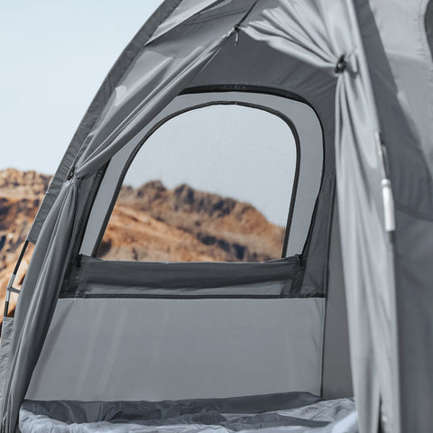 Sobuy, 4-1-1 telts ar guļammaisu kempinga krēslam, gaisa matracei, saliekamajai gultiņai un aksesuāriem 2 cilvēkiem, OGS32-L-G-GR