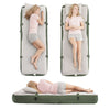 Sobuy OGS32-II-GR-P01 Luftmadrass med pump enkelsäng sovmatta campingmadrass resemadrass luftmadrass camping för individer camping mattress grön 191 x 22 x 76 cm