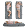 Sobuy OGS32-II-HG-P01 Luftmadrass med pump enkelsäng sovmatta campingmadrass resemadrass luftmadrass camping för individer camping mattress grå 191 x 22 x 76 cm