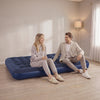 SoBuy OGS32-II-L-HG-P01 Luftmadrass med pump dubbelsäng sovmatta campingmadrass resemadrass luftmadrass camping för två, camping mattress grå 191 x 22 x 137 cm