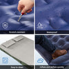 SoBuy OGS32-II-L-GR-P01 Luftmadrass med pump dubbelsäng sovmatta campingmadrass resemadrass luftmadrass camping för två, camping mattress grön 191 x 22 x 137 cm