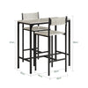 SoBuy OGT03-HG Barbord med 2 Barstolar – Matgrupp för 2, Metallstomme, 89×45×87 cm | Grå