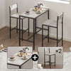 SoBuy OGT03-HG Barbord med 2 Barstolar – Matgrupp för 2, Metallstomme, 89×45×87 cm | Grå