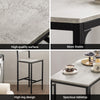 SoBuy OGT03-HG Barbord med 2 Barstolar – Matgrupp för 2, Metallstomme, 89×45×87 cm | Grå