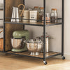 SoBuy SVW18-II-F Köksvagn på Hjul med Skyddskanter och Låsbara Hjul – Serveringsvagn 110×45×92 cm, Industriell Stil