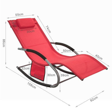 Sobuy, 2 x šūpuļkrēsls, atpūtas krēsls, āra mēbeles, 2-vietējie, sarkanie, OGS28-RX2