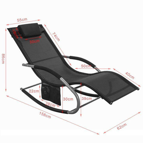 Sobuy, 2 x šūpuļkrēsls, atpūtas krēsls, āra mēbeles, 2-vietējs, melns, OGS28-SCHX2