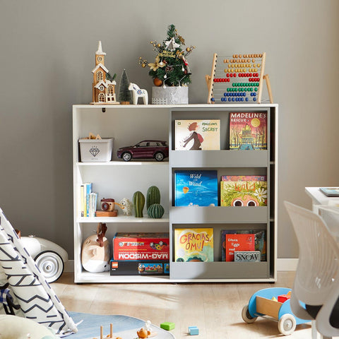 Sobuy, bērnu plaukts, grāmatu plaukts, rotaļlietu glabāšana, bērnu istaba, KMB33-W