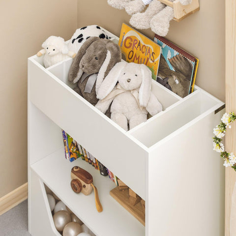 Sobuy bērnu plauktu rotaļlietu glabāšanas grāmatu skapis bērnu istaba KMB51-W
