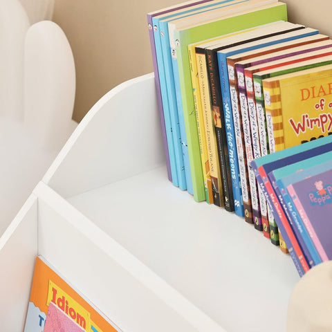Sobuy mazs grāmatu plauktu organizators rotaļlietu bērnu grāmatu skapim daudzfunkcionālu plauktu KMB54-W