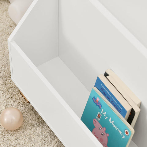 Sobuy mazs grāmatu plauktu organizators rotaļlietu bērnu grāmatu skapim daudzfunkcionālu plauktu KMB54-W