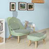 Sobuy, atpūtas krēsls, atzveltnes krēsls ar pēdu, zaļš, FST63-GR