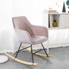 Sobuy modernais šūpuļkrēsls, atpūtas krēsls, pārbaudīts 150 kg, rozā, fst68-P