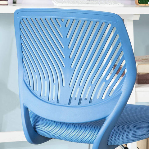 Sobuy, vērpšanas atzveltnes krēsls, ar augstumu regulējams galda krēsls, biroja krēsls, zils, FST64-BL