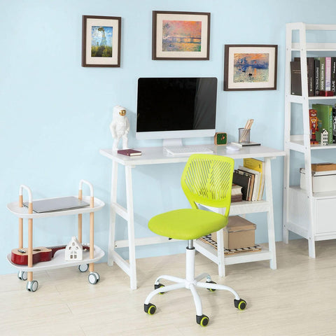 Sobuy, vērpšanas atzveltnes krēsls, ar augstumu regulējams galda krēsls, biroja krēsls, zaļš, FST64-GR