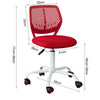 Sobuy, vērpšanas atzveltnes krēsls, ar augstumu regulējams galda krēsls, biroja krēsls, sarkans, FST64-R