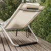 Sobuy sauļošanās gulta āra mēbeles, sauļošanās krēsls, smilškrāsa, pārbaudīta 120 kg, OGS38-W