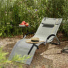 Sobuy sauļošanās gulta āra mēbeles, sauļošanās krēsls, pelēks, pārbaudīts 120 kg, OGS38-Hg