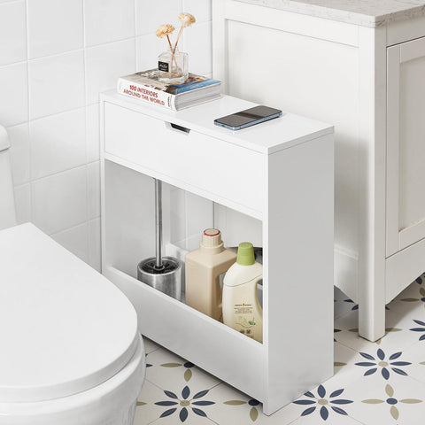 Sobuy vannas istabas skapis, tualetes papīra žurnāls, veļas mašīnas skapis, BZR48-W
