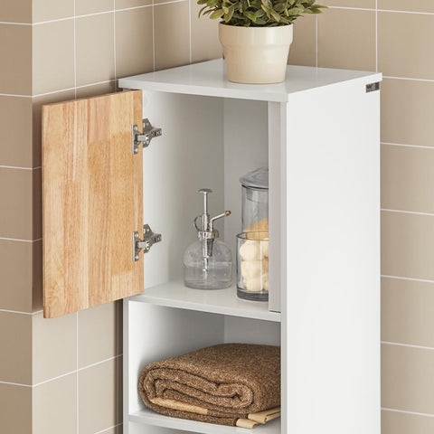 Sobuy vannas istabas skapis ar veļas grozu un kastēm vannas istabas plaukta augstā skapja vannas istaba BZR74-W