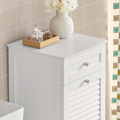 Sobuy vannas istabas skapis ar veļas grozu un atvilktnēm, uzglabāšanas mēbeļu vannas istaba, BZR73-W