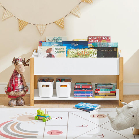 Sobuy, bērnu plaukts, grāmatu plaukts, rotaļlietu glabāšana, bērnu istaba KMB35-W