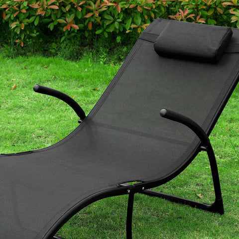 Sobuy saliekamais krēsls āra mēbeles sauļojas ar spilveniem OGS45-SCH