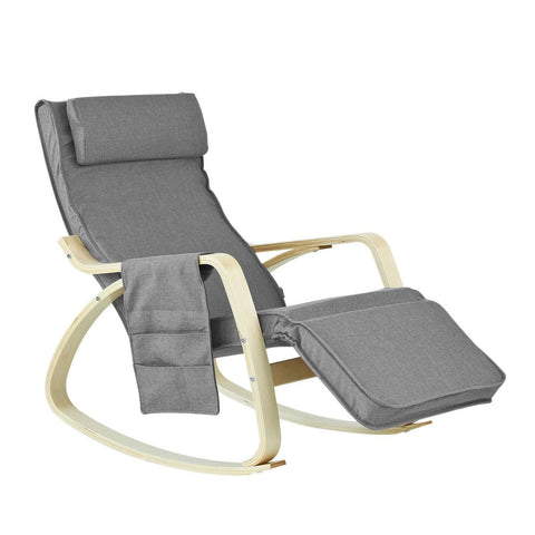 Sobuy, šūpuļkrēsls ar krātuvi, atpūtas krēsls, FST18-DG