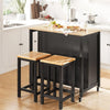 Sobuy virtuves sala uz riteņiem virtuves skapīši ar 2 atvilktņu darba galdu FKW74-SCH