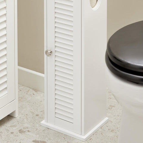 Sobuy tualetes ruļļa turētājs ar 1 durvju vannas istabas skapja grīdas pārsegu BZR49-W
