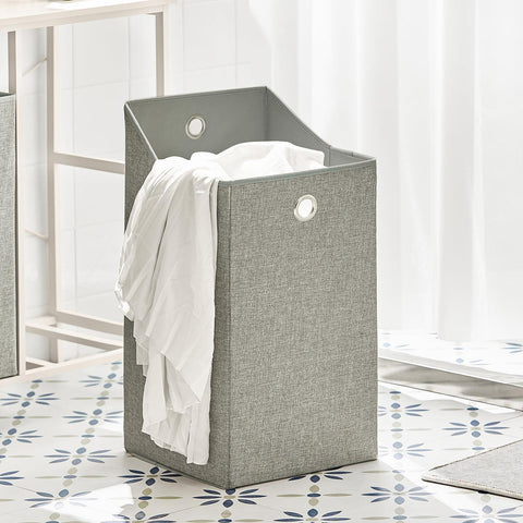 Sobuy veļas grozs ar ģērbtu iekšpusē, veļas grozs - mazgāšanas ratiņi ar 2 noņemamu bzr57 -w