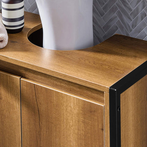 Sobuy Washbasin ar 2 durvīm, vannas istabas skapjiem BZR63-II-PF