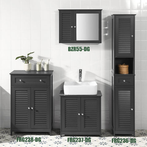 Sobuy Washbasin skapis ar 2 durvīm, vannas istabas skapīši, FRG237-DG
