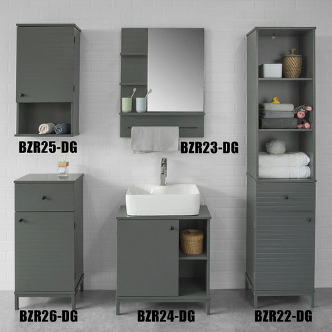 Sobuy sienas skapis, skapis, vannas istabas mēbeles ar 1 durvīm BZR25-DG