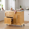 Sobuy virtuves sala uz riteņiem virtuves skapīši ar 4 atvilktņu darba galdu FKW70-N
